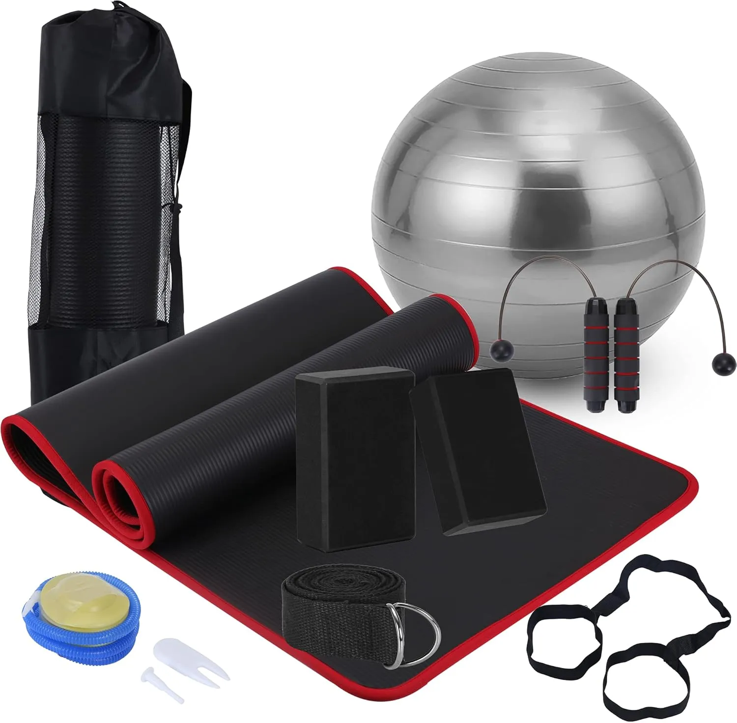 11-Piece Yoga Kits and Sets for Beginners,Yoga Starter Kit for Women Men