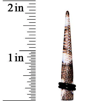2 Gauge Blushing Snake Skin Acrylic Taper