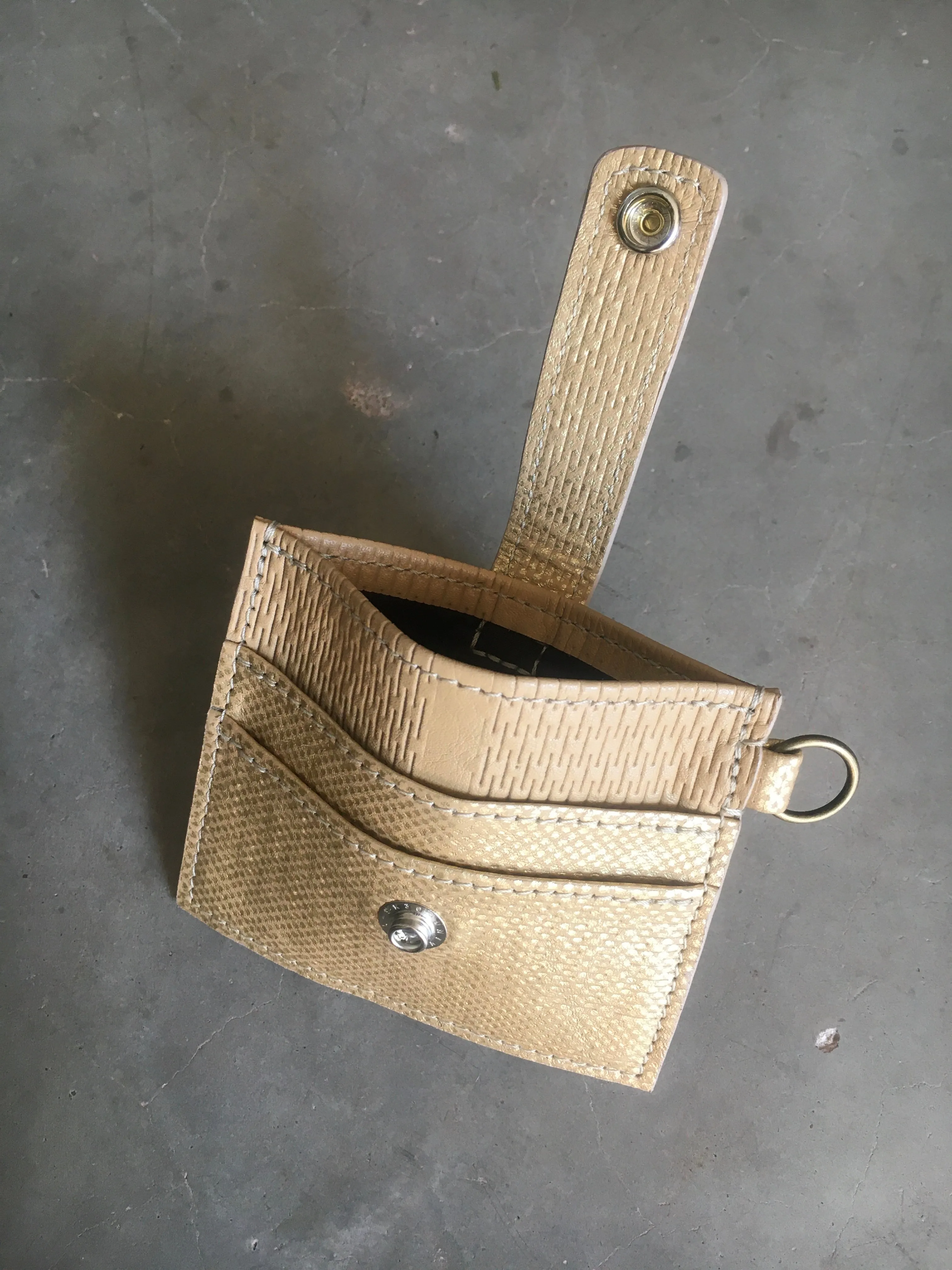 Aster Card Wallet in Gold Foil