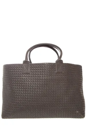 Bottega Veneta Taupe Intrecciato Cabat Tote