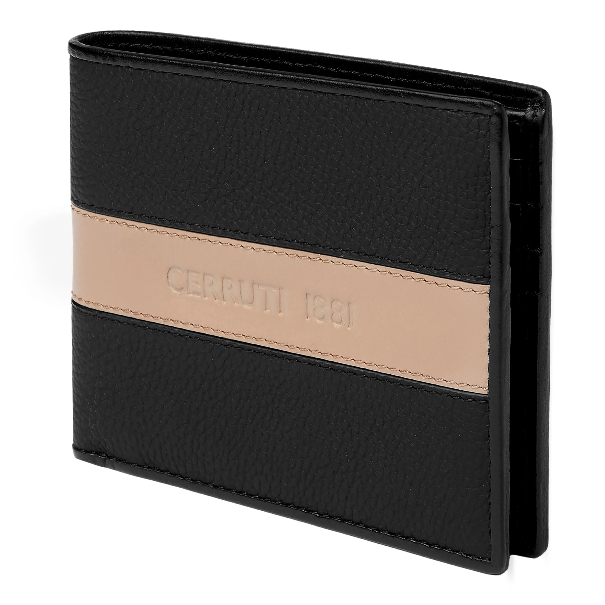 CERRUTI 1881 NLW406X - Card wallet Delano Taupe & Black