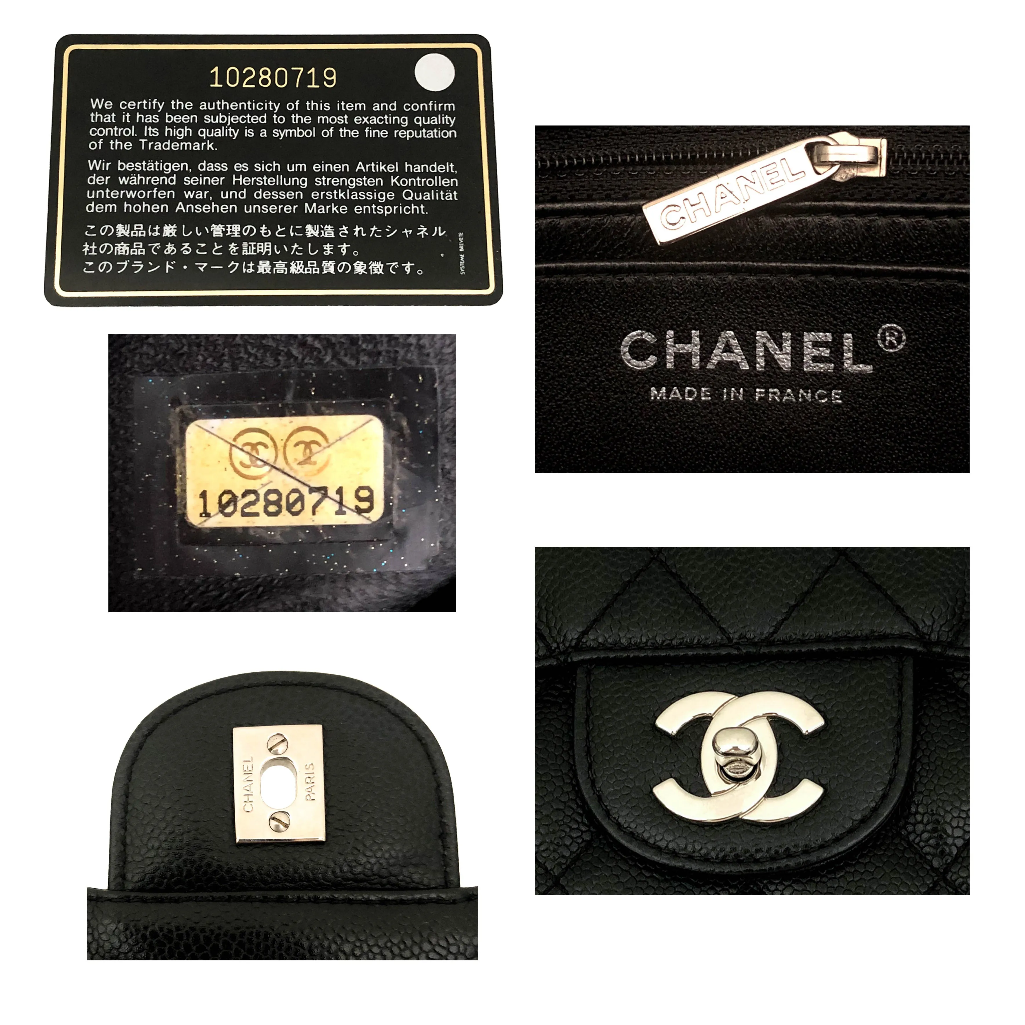 Chanel Black Caviar Single Flap Jumbo