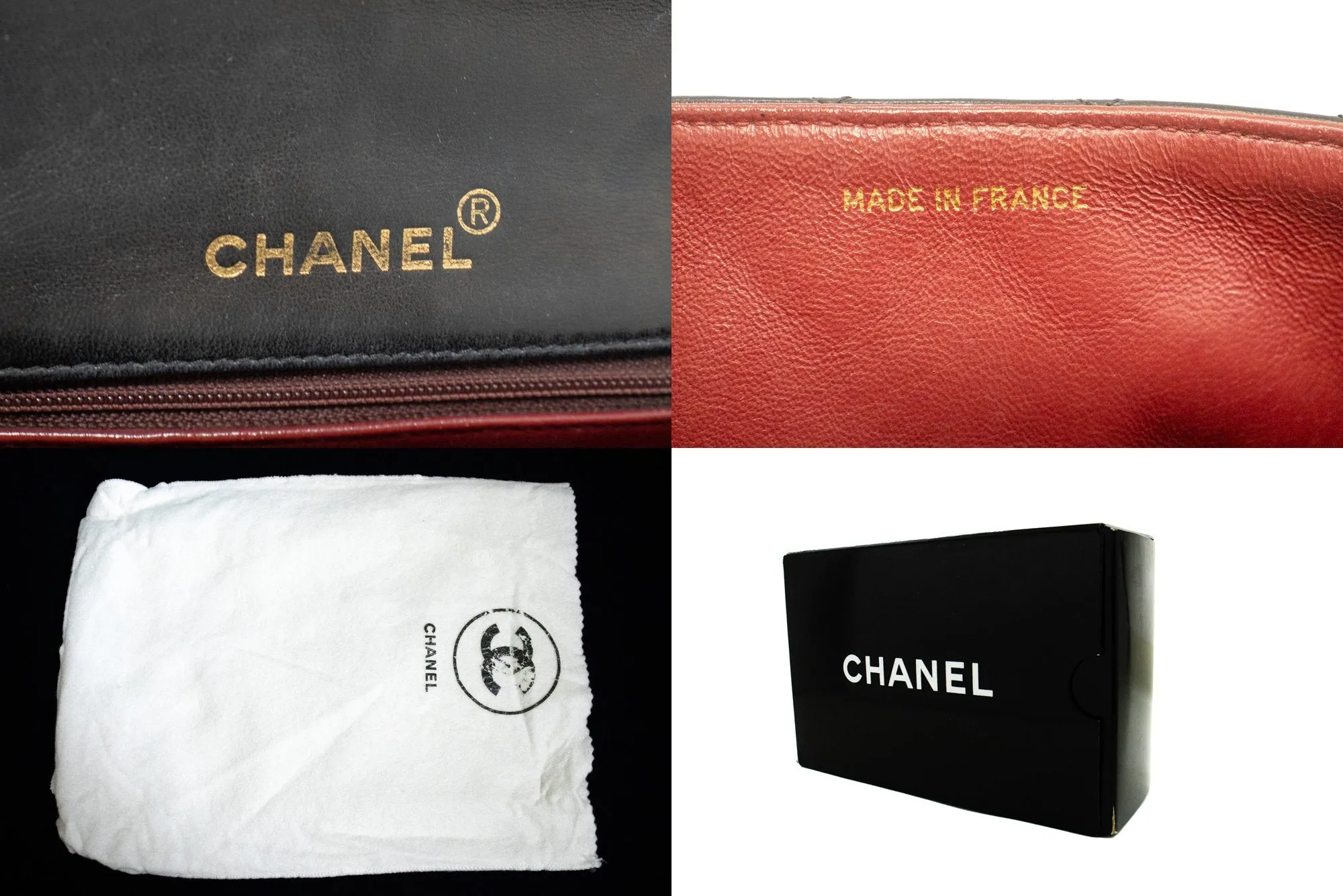 CHANEL Mini Square Small Chain Shoulder Bag Crossbody Black Lamb m76
