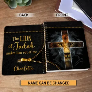 Christianart Spiral Journal, The Lion Of Judah, Personalized Spiral Journal, Jesus Spiral Journal.