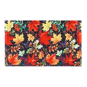 Colorful Fall Leaves Embossed Floor Mat,41em2497