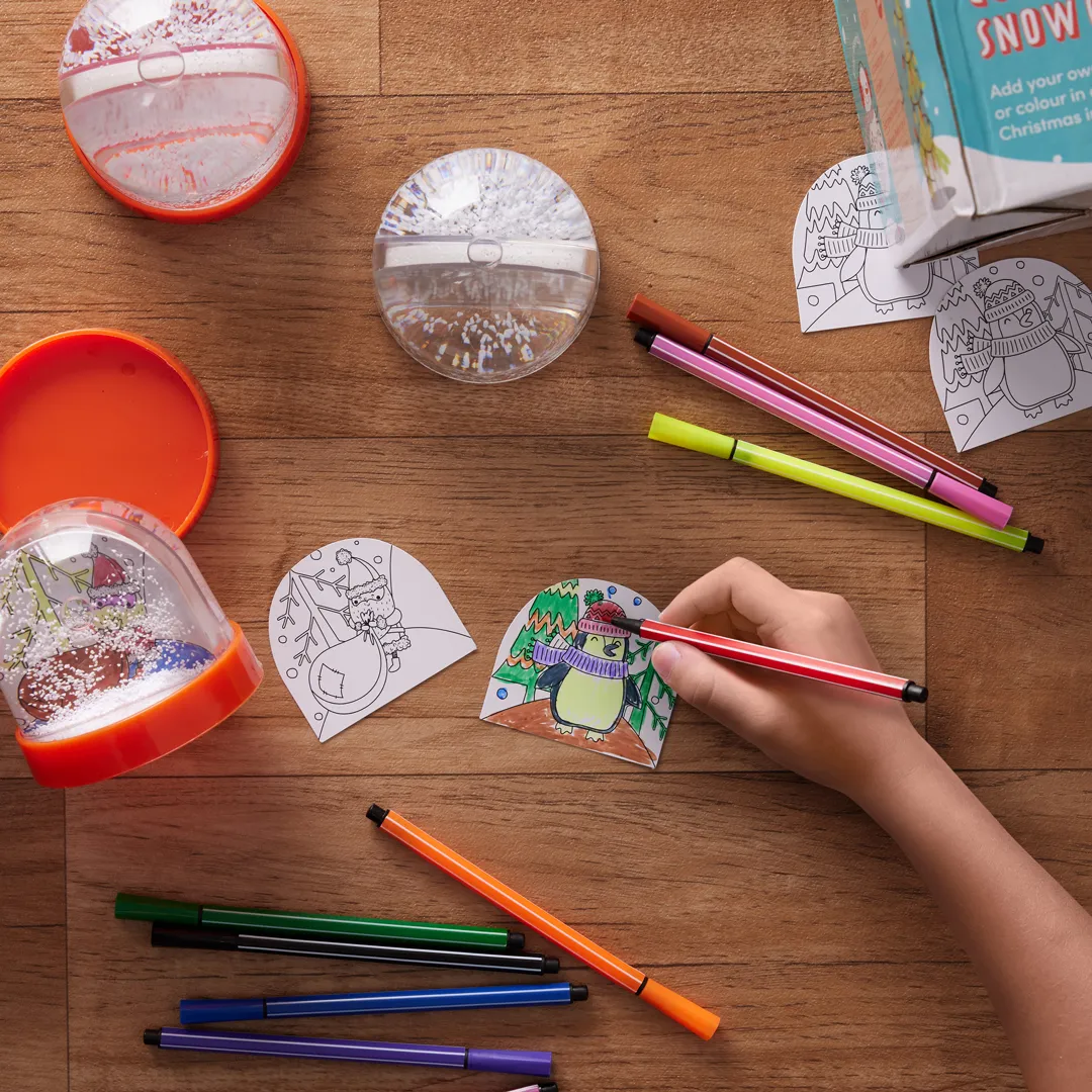 Colour-In Snow Globe Set
