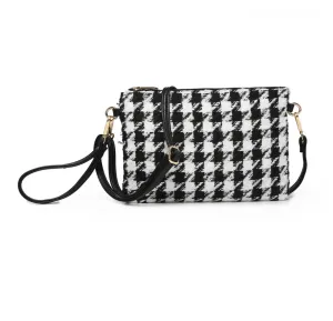 Crossbody Clutch Wristlet -- 4 Colors -- Cow Print, Buffalo Plaid, Houndstooth