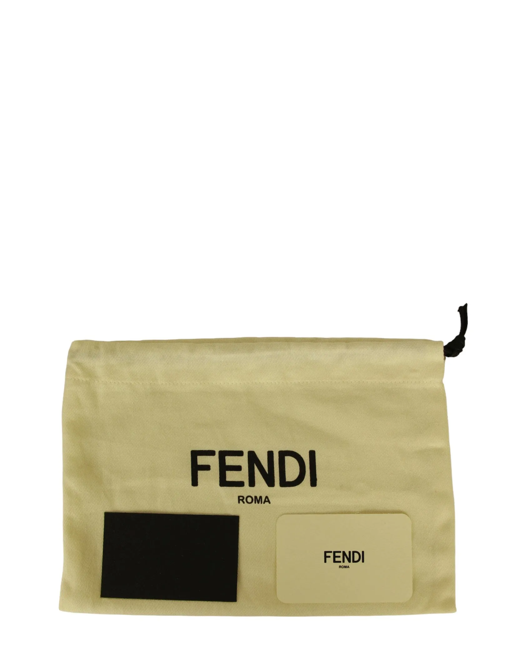 Fendi Brown Embossed Logo Baguette Continental Wallet With Chain