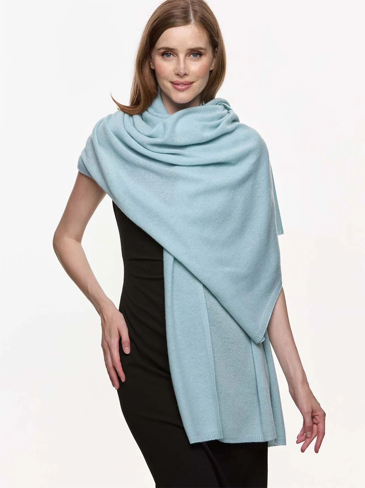 FlexKnit Aqua Blue Cashmere Wrap