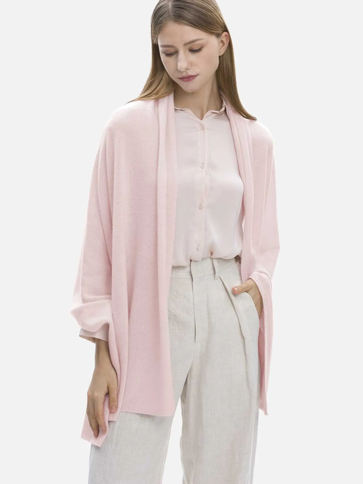 FlexKnit Light Pink Cashmere Wrap
