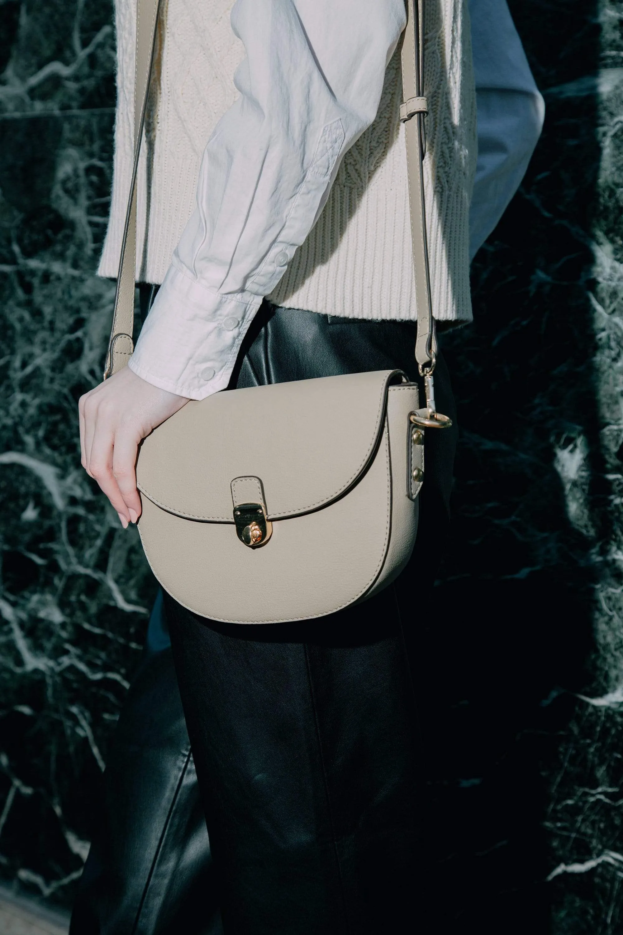 Florine Desserto® Cactus Leather Vegan Crossbody Bag | Beige