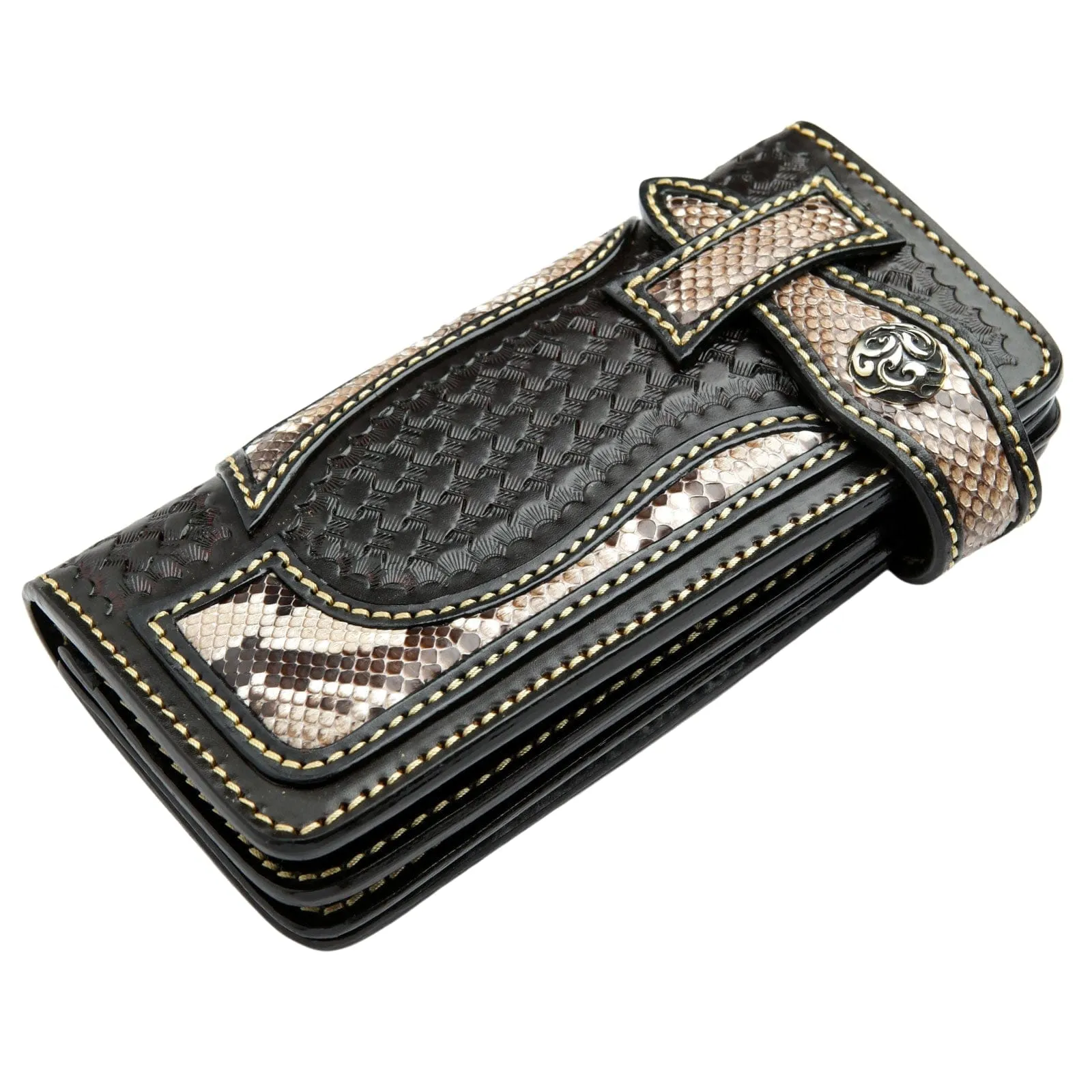 Genuine Snake Leather Western Cowboy Biker Wallet