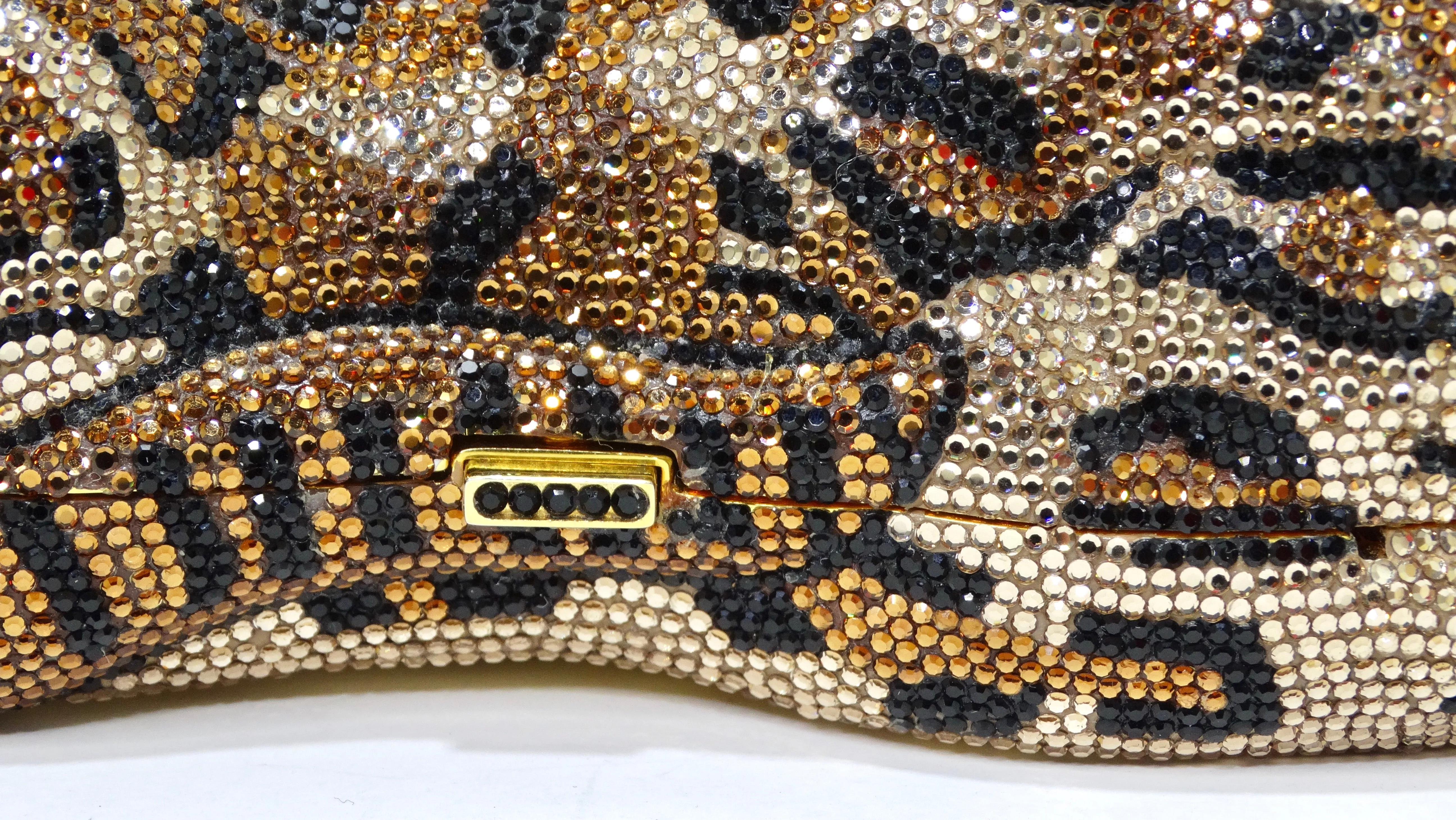 Judith Leiber Swarovski Crystal Cheetah Minaudiere