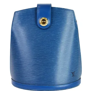 LOUIS VUITTON Cluny Epi Leather Shoulder Bag Blue