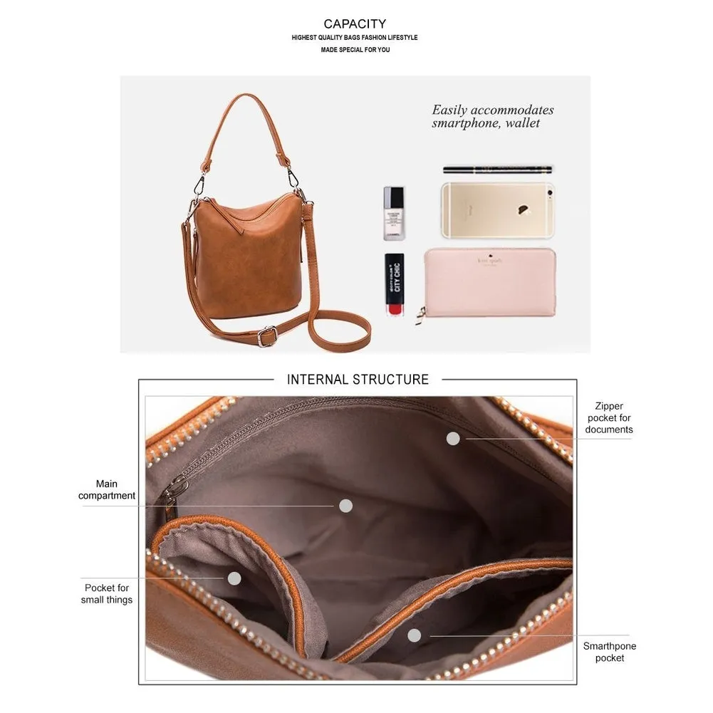 <bold>Bucket / Crossbody Bag <br>Vegan-Leather