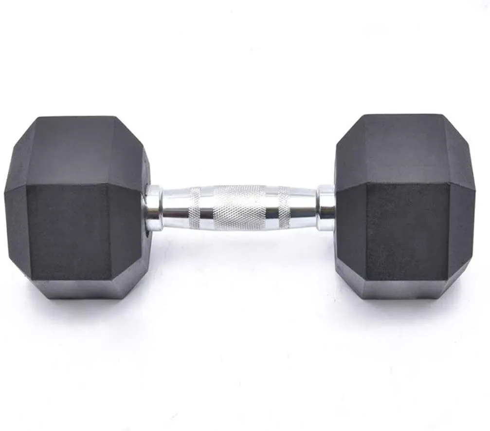 Mancuerna Hexagonal con Forro de Vinil Gimnasio 8 Kg
