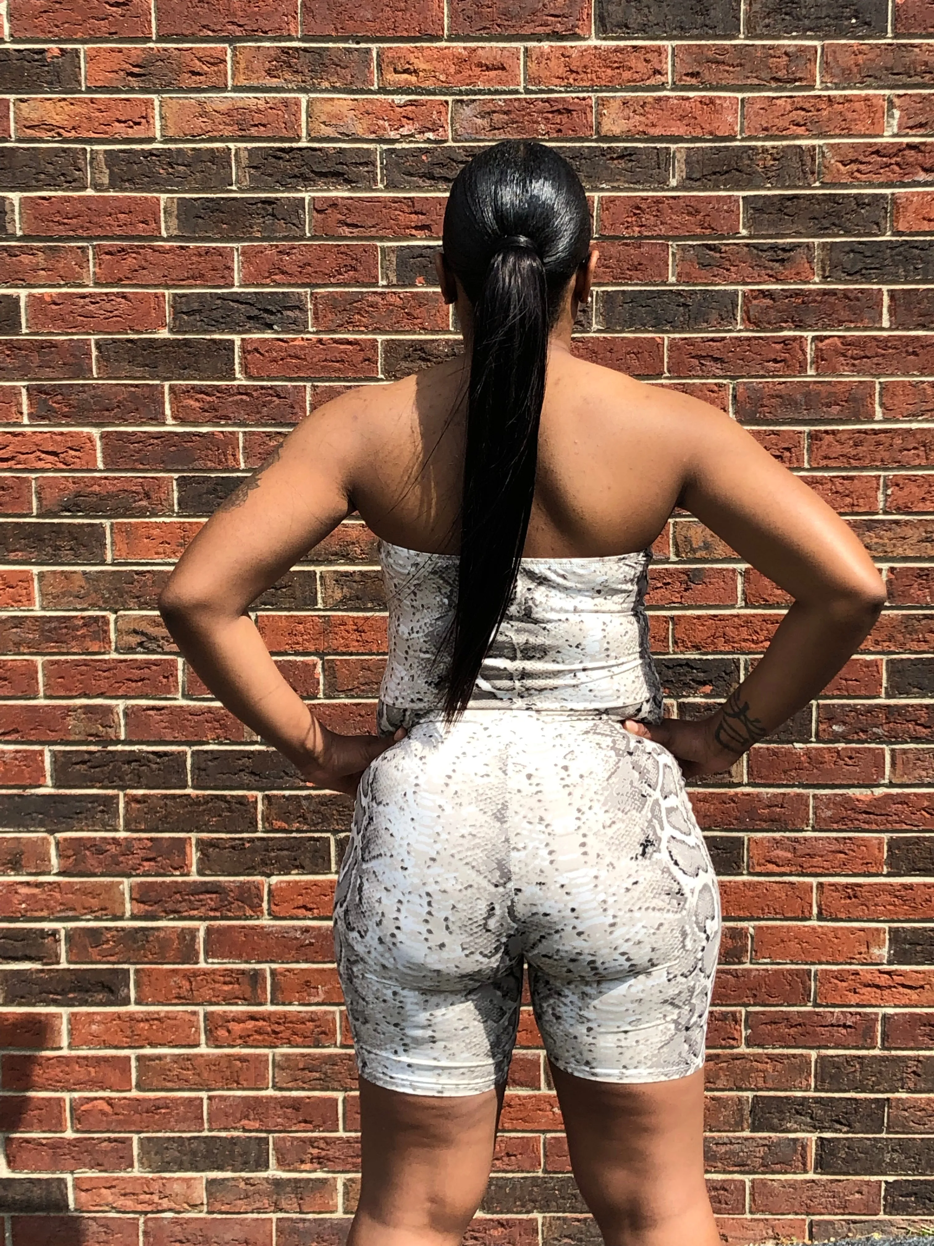 Never Insecure Biker Short Romper