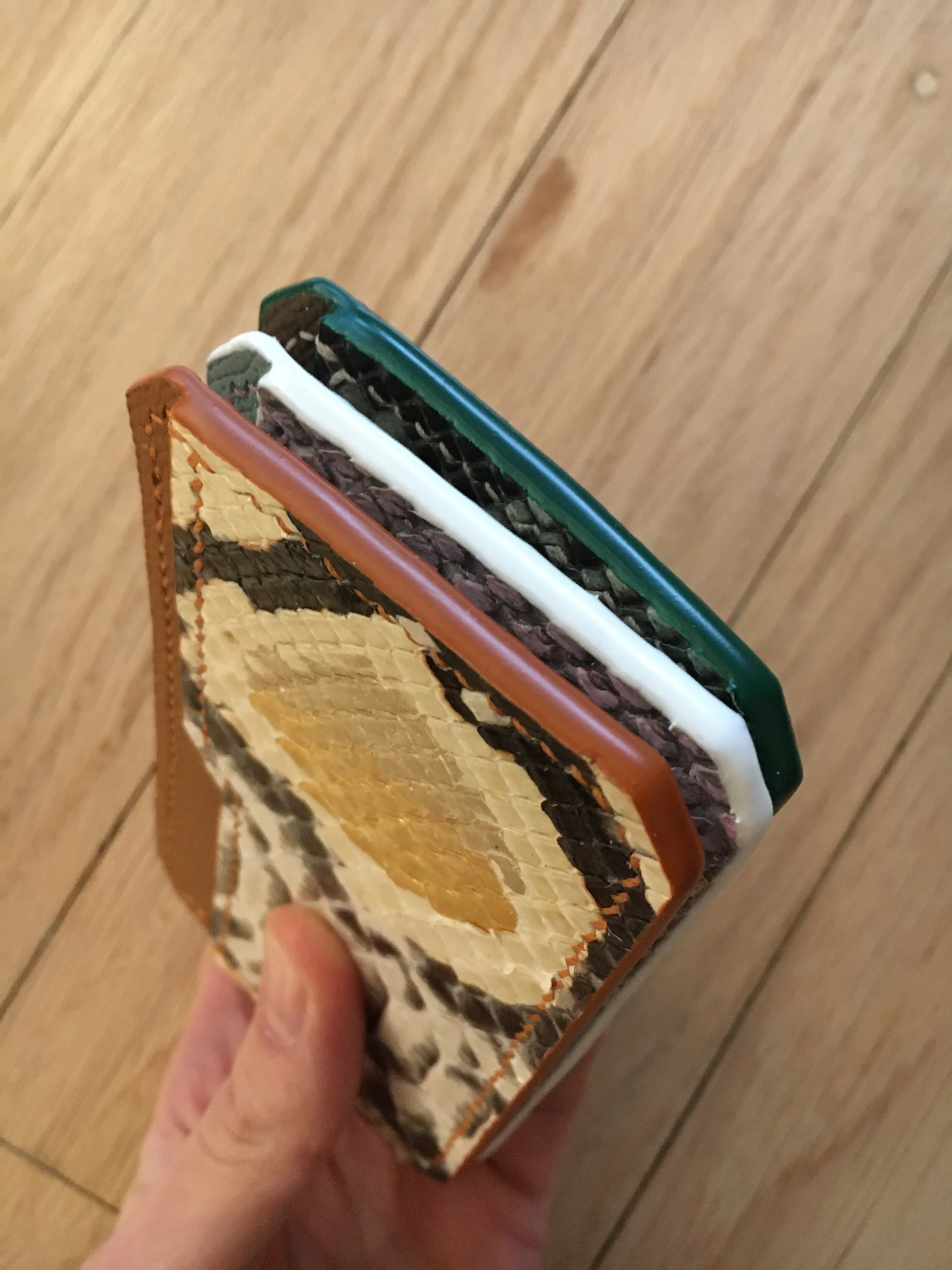 Python & Epsom Leather Card Holder
