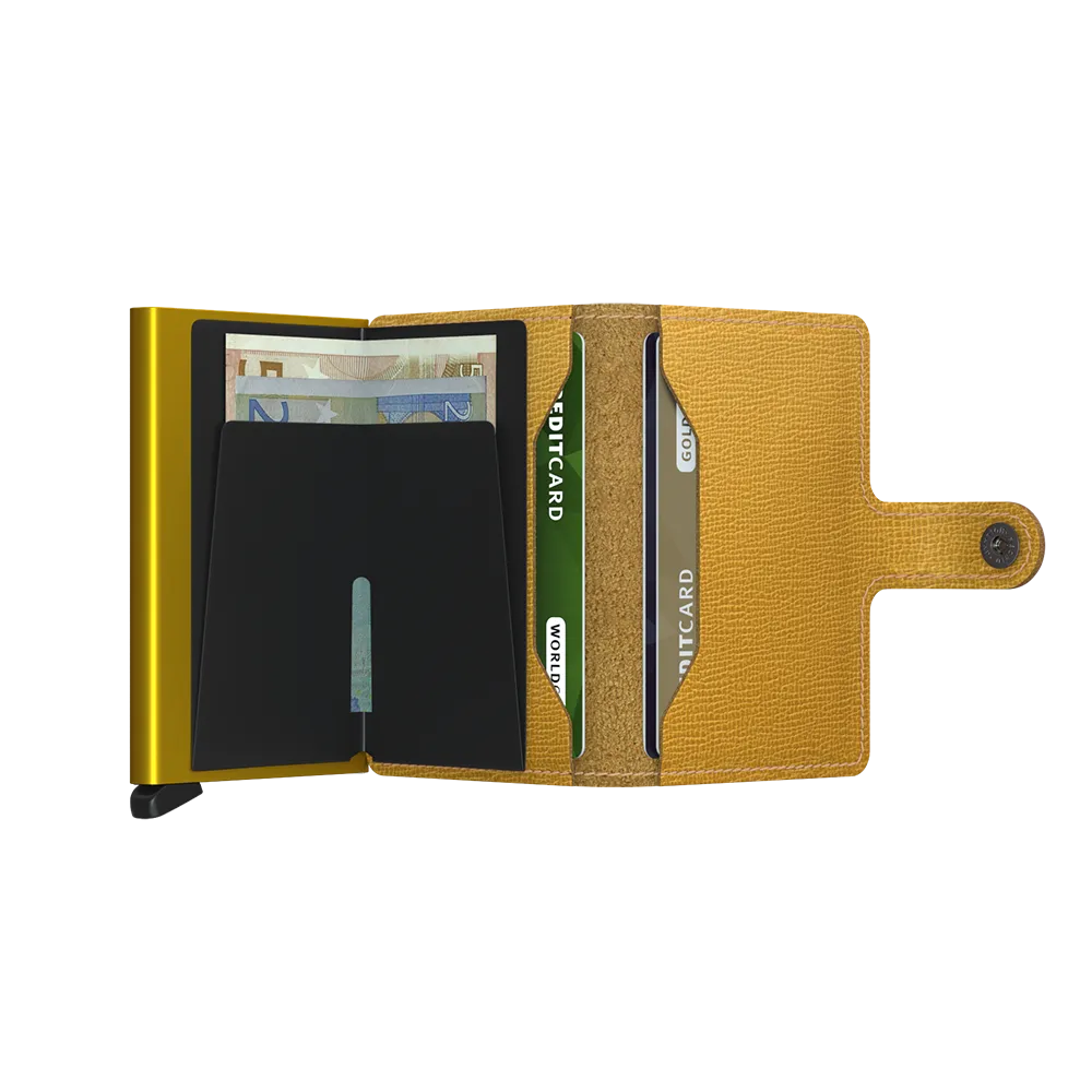 SECRID Miniwallet Leather - Crisple Ochre