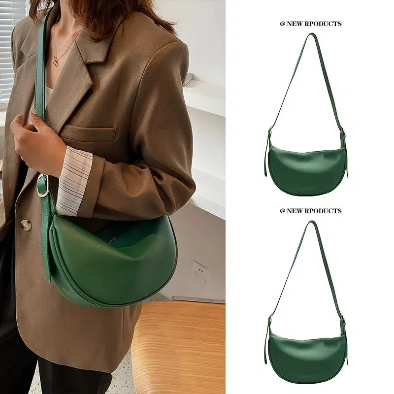 Sleek Crescent Shoulder Bag