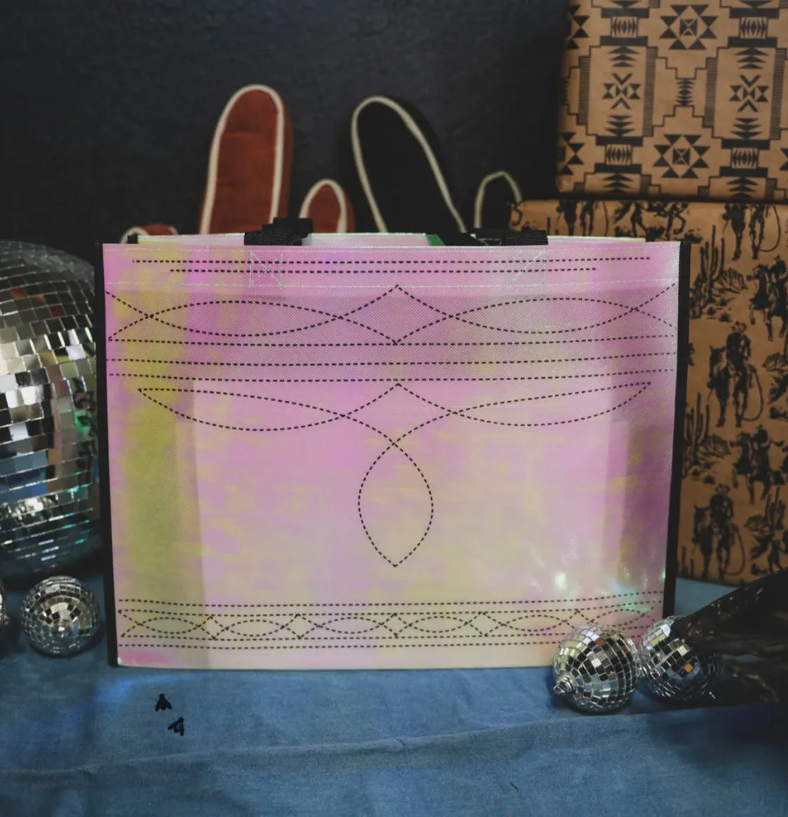Trippy stitch TOTE BAG