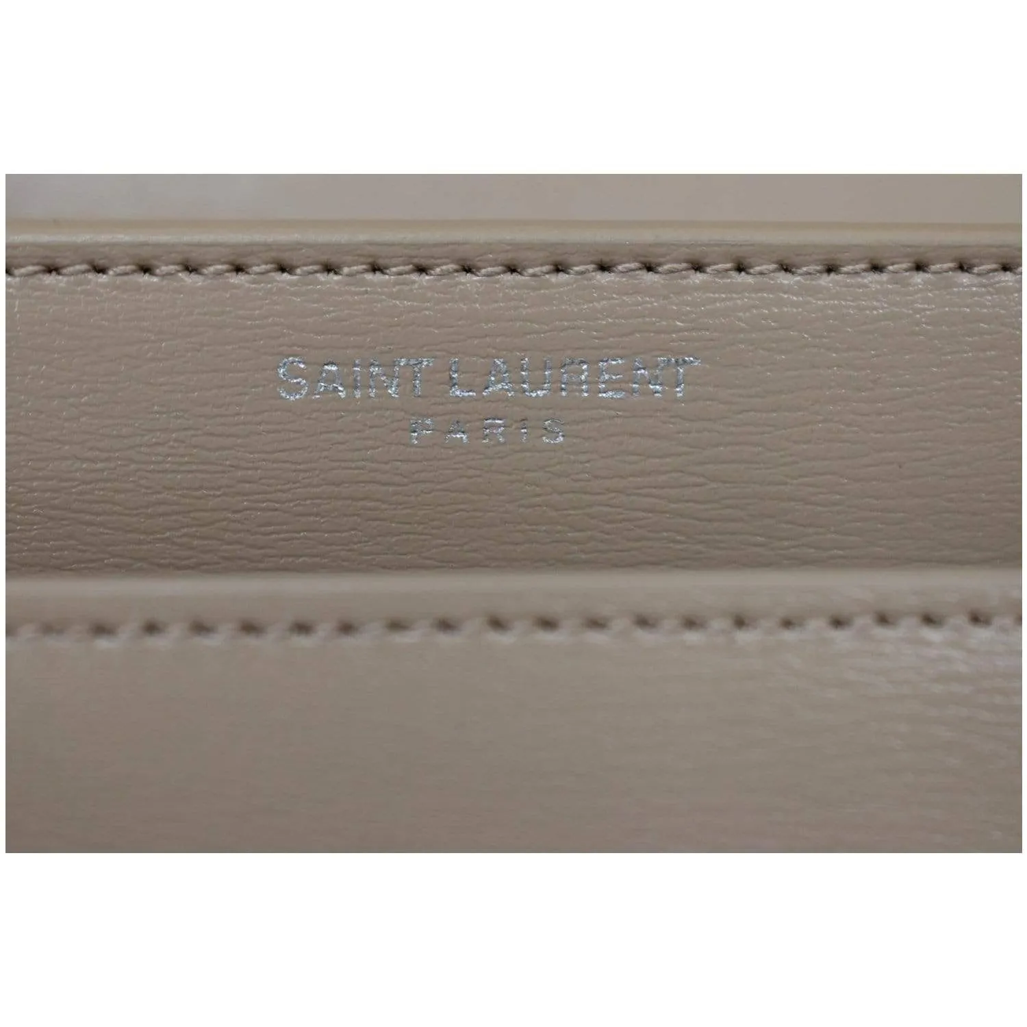 YVES SAINT LAURENT Monogram Sunset Medium Leather Shoulder Bag Beige